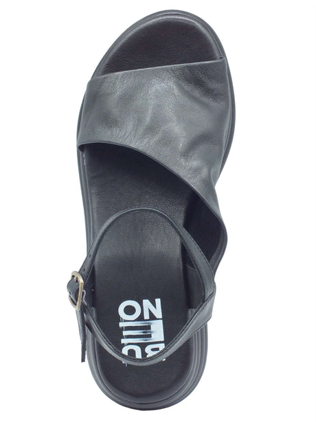 Bueno Bueno Sandali zeppa alta Donna WA2402 Nero pelle nero Nero