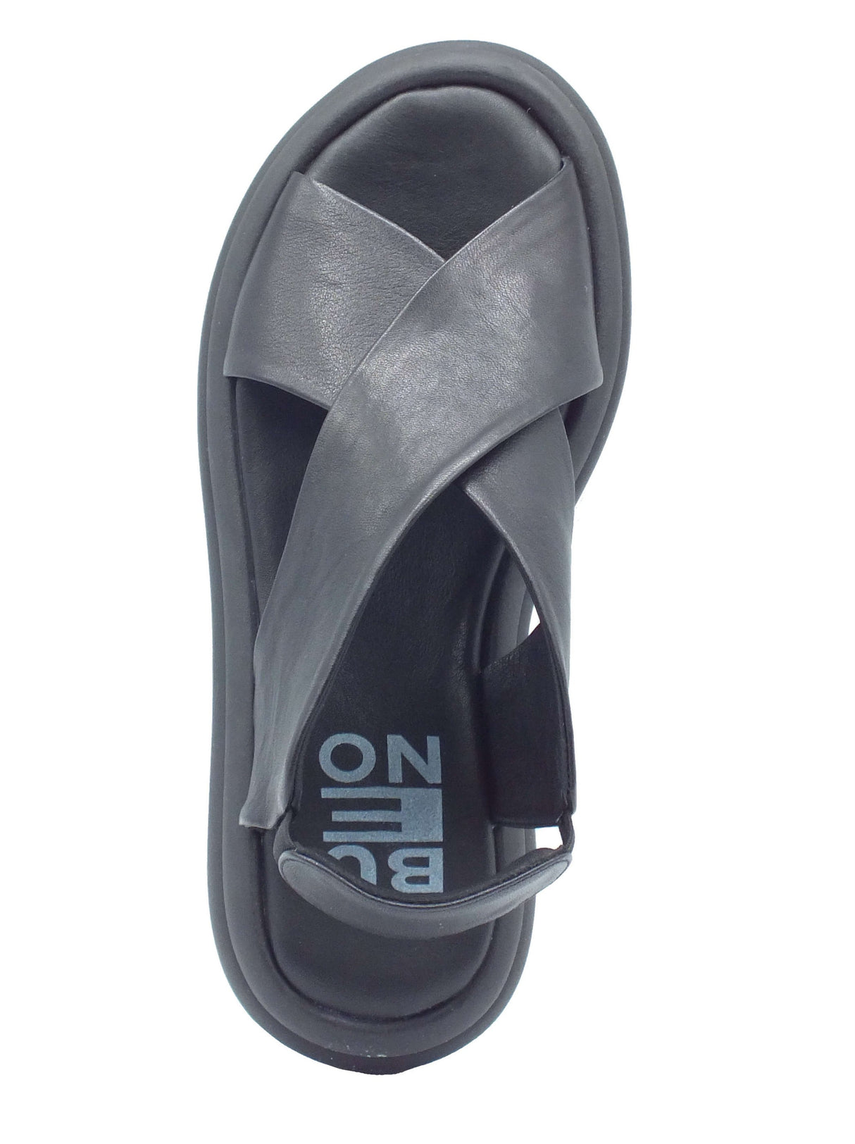 Bueno Bueno Sandali zeppa bassa Donna WA2603 Nero pelle nero Nero