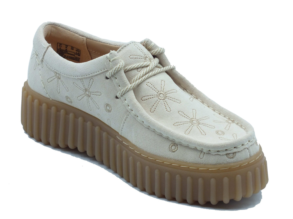 Clarks Clarks Sneakers Donna Torhill Bee Cream Interest pelle beige Cream Interest