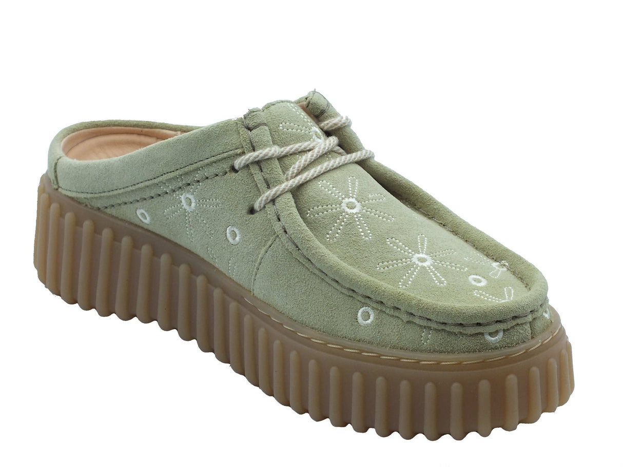 Clarks Clarks Sabot Donna Torhill Mule Sage pelle verde Verde salvia