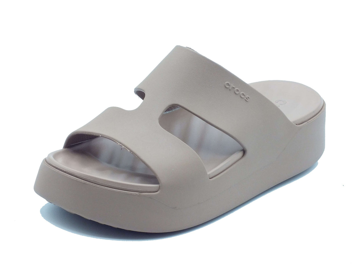 Crocs Crocs Sandali zeppa alta Donna 209409 Getaway platform Brown gomma marrone Brown