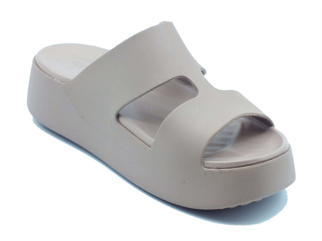 Crocs Crocs Sandali zeppa alta Donna 209409 Getaway platform Brown gomma marrone Brown