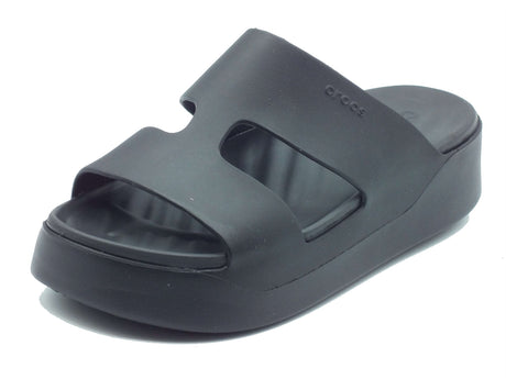 Crocs Crocs Sandali zeppa alta Donna 209409 Getaway platform Black gomma nero Black