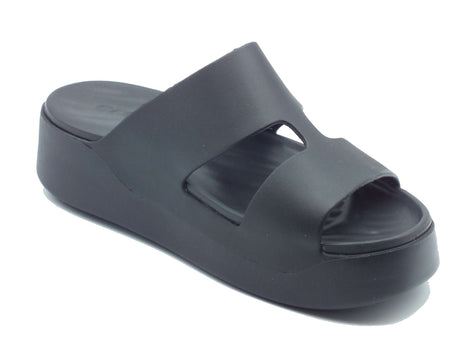 Crocs Crocs Sandali zeppa alta Donna 209409 Getaway platform Black gomma nero Black