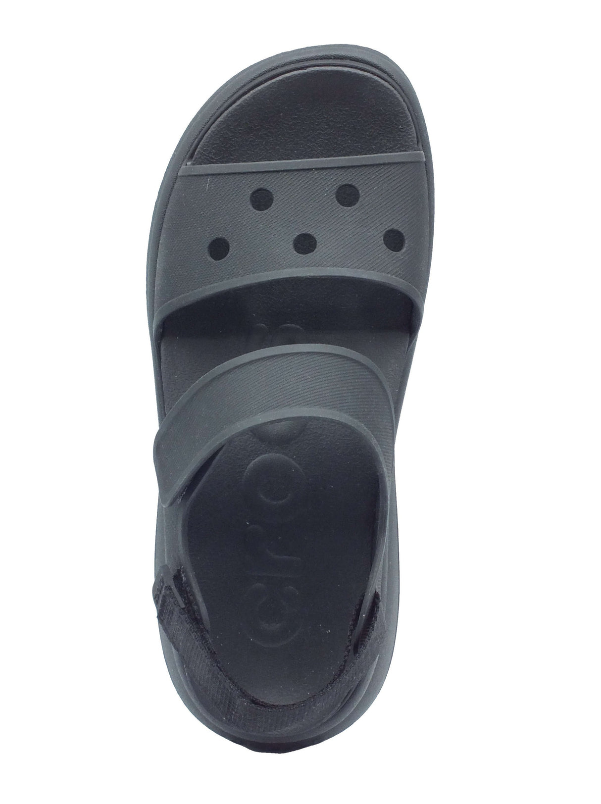 Crocs Crocs Sandali zeppa alta Donna 211755 Soho Strap Sandal Black gomma nero Black