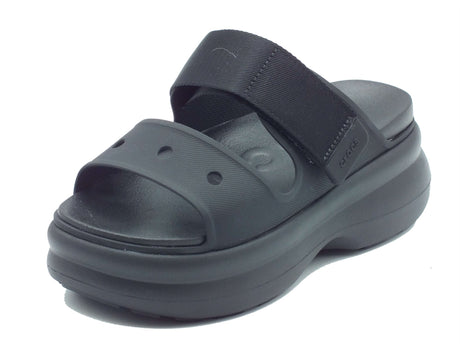 Crocs Crocs Sandali zeppa alta Donna 212861 Soho Two Strap Sandal Black gomma nero Black