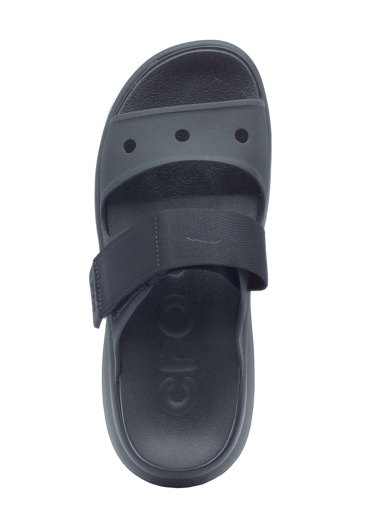 Crocs Crocs Sandali zeppa alta Donna 212861 Soho Two Strap Sandal Black gomma nero Black