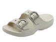 Crocs Crocs Sandali zeppa bassa Donna 212867 Saturdayenamel Buckle Beige gomma beige Beige