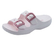 Crocs Crocs Sandali zeppa bassa Donna 212867 Saturdayenamel Buckle Rosa gomma rosa Rosa