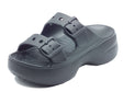 Crocs Crocs Sandali zeppa alta Donna 212880 Saturday Platform Black gomma nero Black
