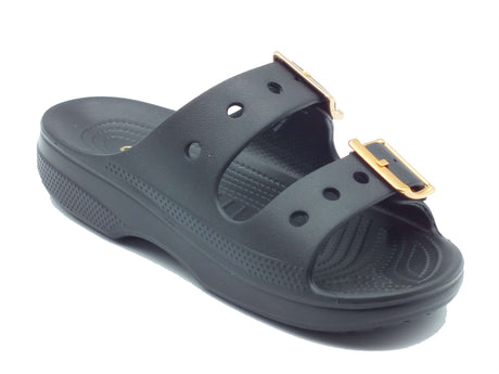 Crocs Crocs Ciabatte Donna 213316 saturday metallic black gomma nero black