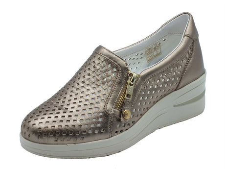 Cinzia Soft Cinzia Soft Mocassini Donna IV0923239S Gravel Sabbia pelle oro Gravel Sabbia