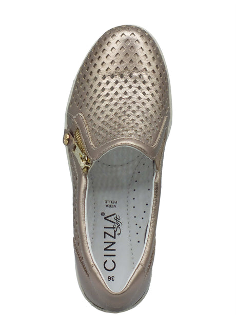 Cinzia Soft Cinzia Soft Mocassini Donna IV0923239S Gravel Sabbia pelle oro Gravel Sabbia