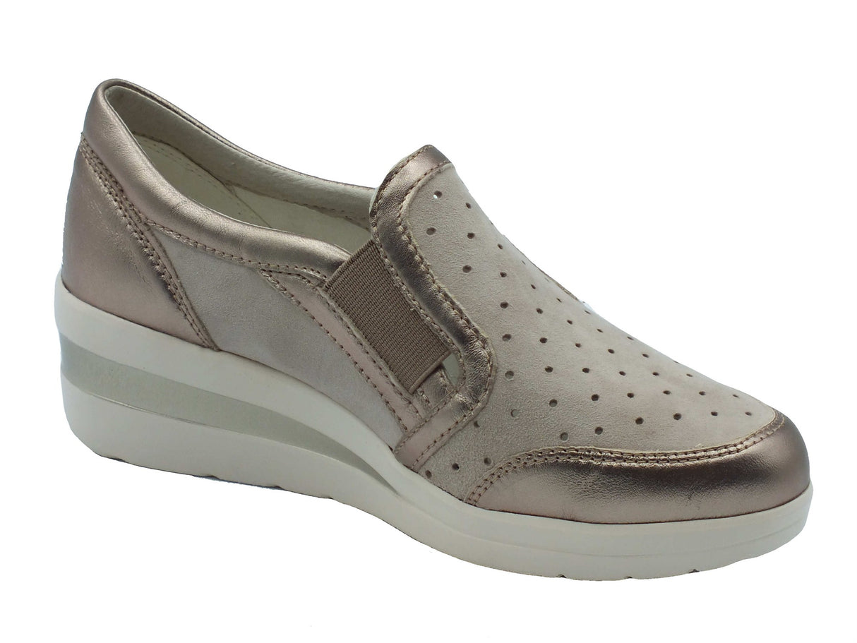 Cinzia Soft Cinzia Soft Mocassini Donna IV119829A Gravel Clay pelle oro Gravel Clay
