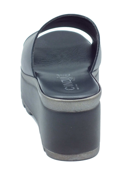 Cinzia Soft Cinzia Soft Sandali zeppa alta Donna IAF442800 Nero pelle nero Nero