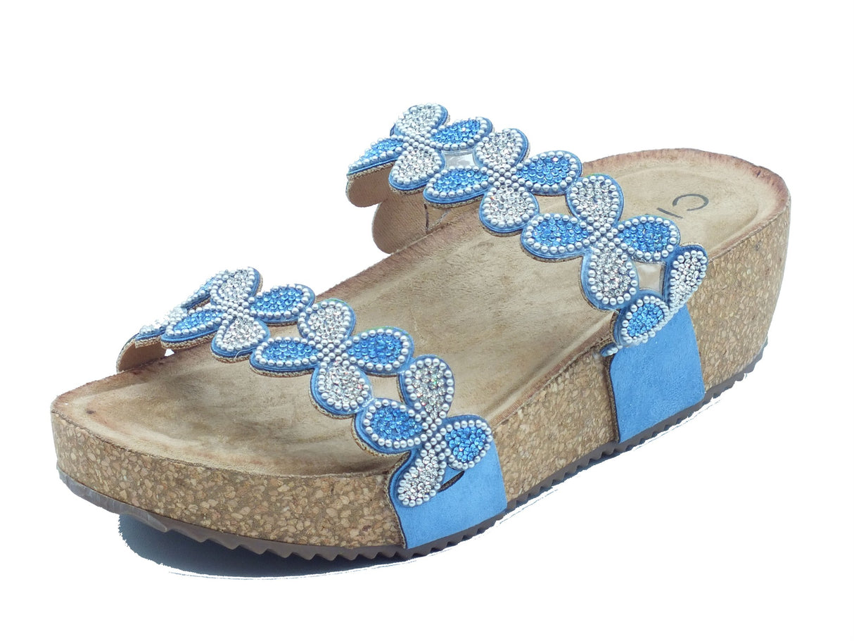 Cinzia Soft Cinzia Soft Sandali zeppa bassa Donna CI1003 Blue sintetico blu Blue