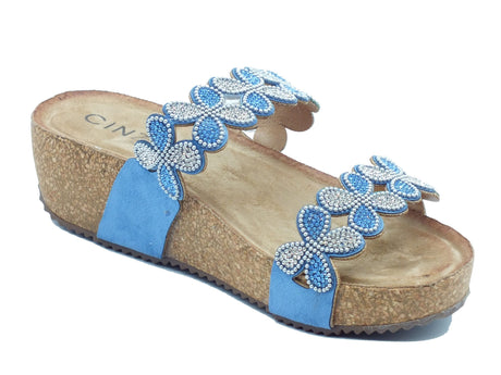 Cinzia Soft Cinzia Soft Sandali zeppa bassa Donna CI1003 Blue sintetico blu Blue
