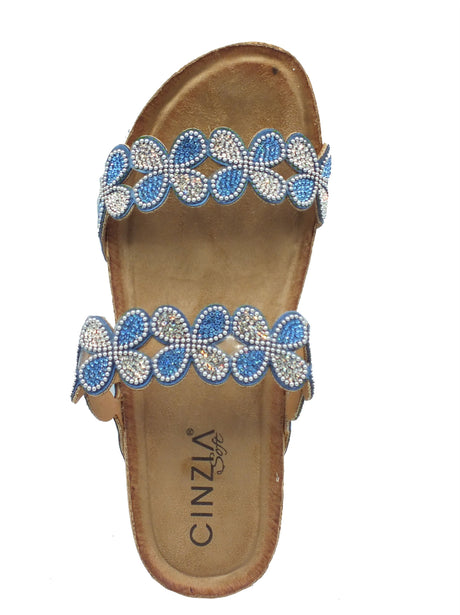 Cinzia Soft Cinzia Soft Sandali zeppa bassa Donna CI1003 Blue sintetico blu Blue