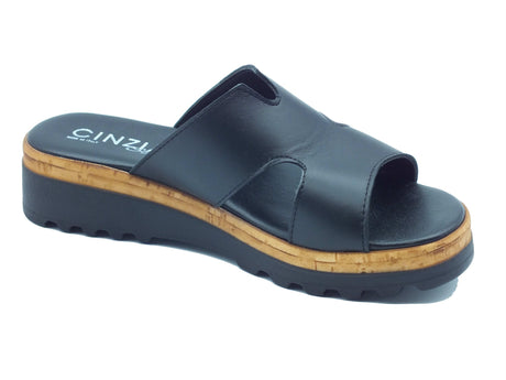 Cinzia Soft Cinzia Soft Sandali zeppa bassa Donna IAF23226 Nero pelle nero Nero