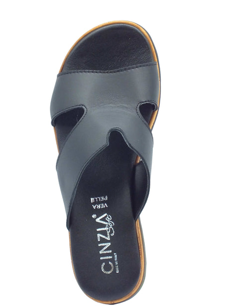 Cinzia Soft Cinzia Soft Sandali zeppa bassa Donna IAF23226 Nero pelle nero Nero