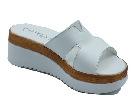 Cinzia Soft Cinzia Soft Sandali zeppa alta Donna IAF343281 Bianco pelle bianco Bianco