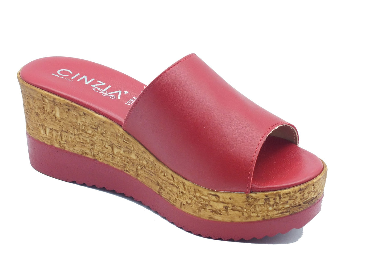 Cinzia Soft Cinzia Soft Sandali zeppa alta Donna IAF52331 Rosso pelle rosso Rosso