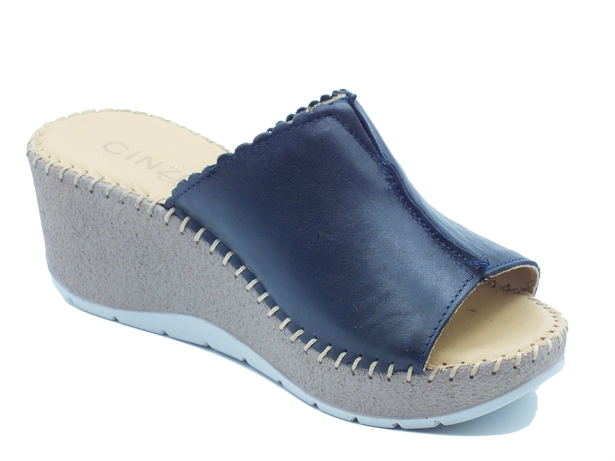 Cinzia Soft Cinzia Soft Sandali zeppa alta Donna IM41009 Blu pelle blu Blu