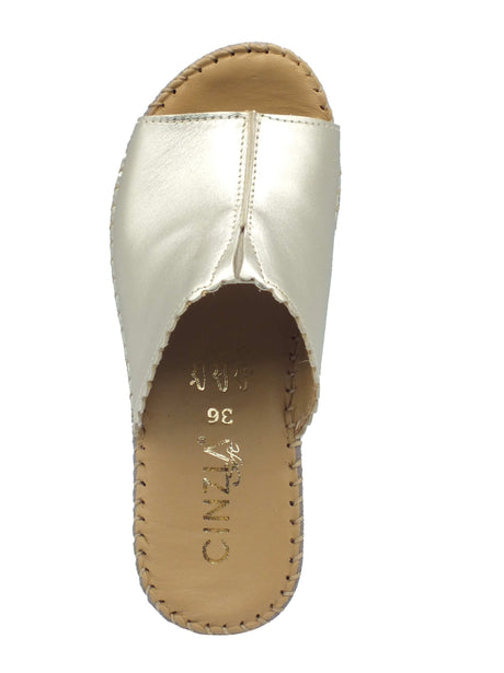 Cinzia Soft Cinzia Soft Sandali zeppa alta Donna IM41009 Platino pelle oro Platino