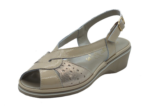 Cinzia Soft Cinzia Soft Sandali zeppa bassa Donna IP1MARY Beige pelle beige Beige