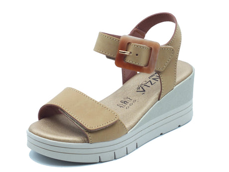 Cinzia Soft Cinzia Soft Sandali zeppa alta Donna LF153A Beige pelle marrone Beige