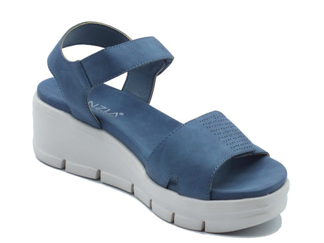 Cinzia Soft Cinzia Soft Sandali zeppa bassa Donna MCS105 Denim pelle blu Denim