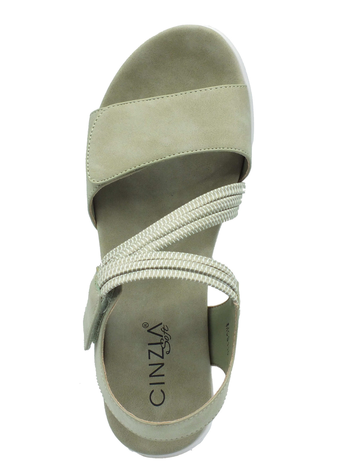Cinzia Soft Cinzia Soft Sandali zeppa bassa Donna MCS110 Lt Khaki pelle verde Lt Khaki