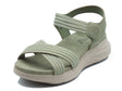 Cinzia Soft Cinzia Soft Sandali zeppa bassa Donna MCS114 Lt Khaki pelle verde Lt Khaki