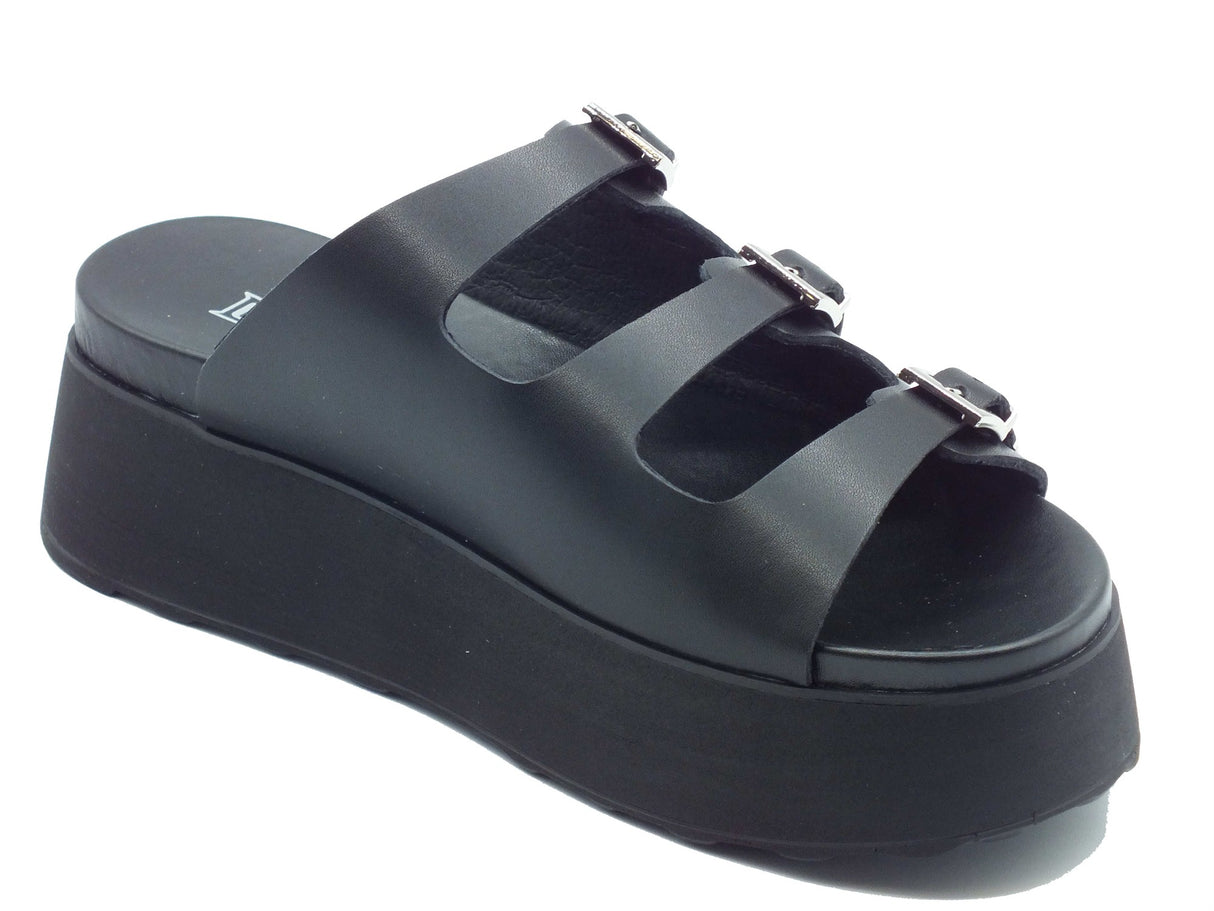 CULT CULT Sandali zeppa alta Donna CLW473900 Janis Black pelle nero Black