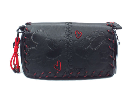 Desigual Desigual Borse Donna 26SAXP85 Mickey Naron Medium Flap pelle nero Black