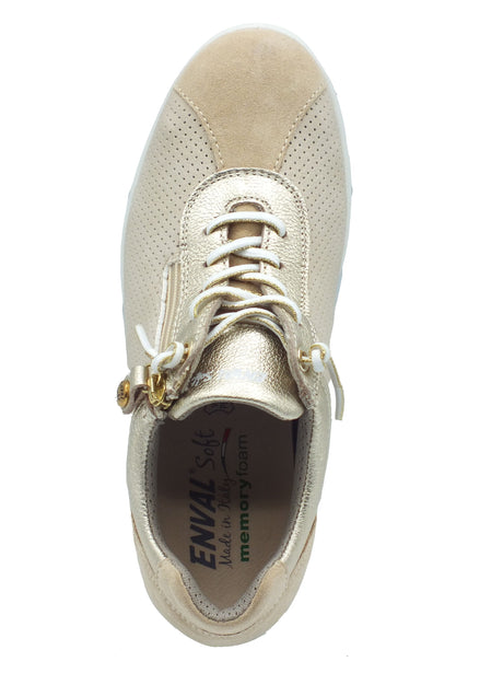 ENVAL Soft ENVAL Soft Sneakers confort Donna 1261822 Fio Bot Platino pelle beige Platino