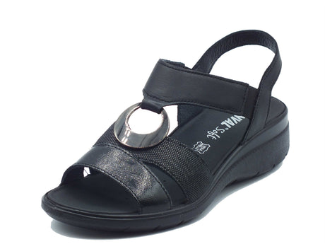 ENVAL Soft ENVAL Soft Sandali zeppa bassa Donna 128100 Nappa Nero pelle nero Nero
