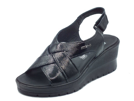 ENVAL Soft ENVAL Soft Sandali zeppa alta Donna 1283800 Naplak Nero pelle nero Nero