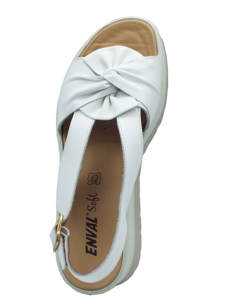 ENVAL Soft ENVAL Soft Sandali zeppa alta Donna 1283911 Nappa Soft Bianco pelle bianco Bianco