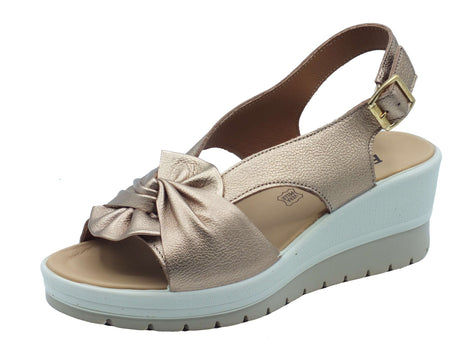 ENVAL Soft ENVAL Soft Sandali zeppa alta Donna 1283933 Fiore Champagne pelle rosa Champagne