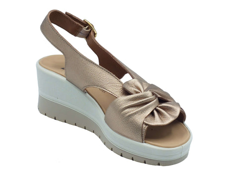 ENVAL Soft ENVAL Soft Sandali zeppa alta Donna 1283933 Fiore Champagne pelle rosa Champagne