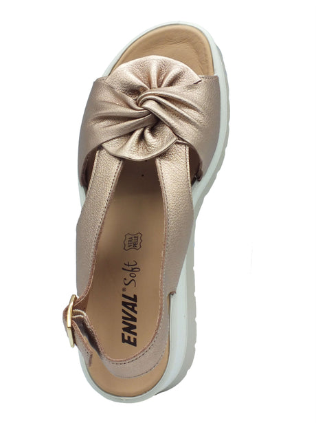 ENVAL Soft ENVAL Soft Sandali zeppa alta Donna 1283933 Fiore Champagne pelle rosa Champagne