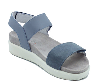ENVAL Soft ENVAL Soft Sandali zeppa bassa Donna 1287911 Nabuk Codex Avio pelle blu Avio