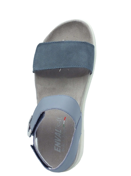 ENVAL Soft ENVAL Soft Sandali zeppa bassa Donna 1287911 Nabuk Codex Avio pelle blu Avio