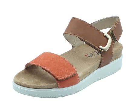 ENVAL Soft ENVAL Soft Sandali zeppa bassa Donna 1287922 Nab. Codex Arancio Beige pelle multicolore Arancio Beige
