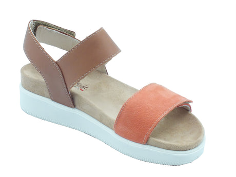 ENVAL Soft ENVAL Soft Sandali zeppa bassa Donna 1287922 Nab. Codex Arancio Beige pelle multicolore Arancio Beige