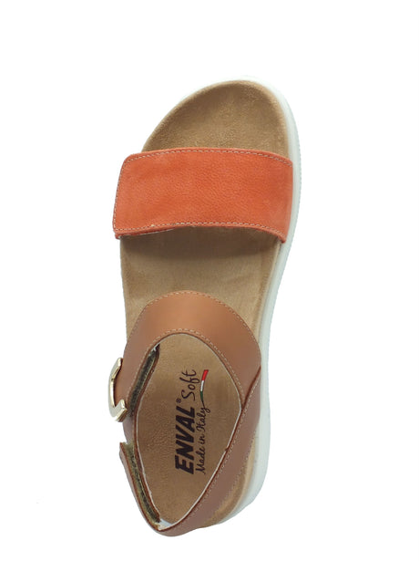 ENVAL Soft ENVAL Soft Sandali zeppa bassa Donna 1287922 Nab. Codex Arancio Beige pelle multicolore Arancio Beige
