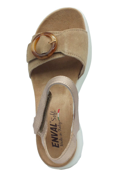 ENVAL Soft ENVAL Soft Sandali zeppa alta Donna 1292622 Scam. Biscotto pelle marrone Biscotto