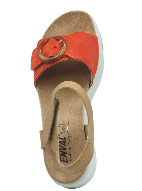 ENVAL Soft ENVAL Soft Sandali zeppa alta Donna 1292611 Scam. Arancio pelle arancione Arancio