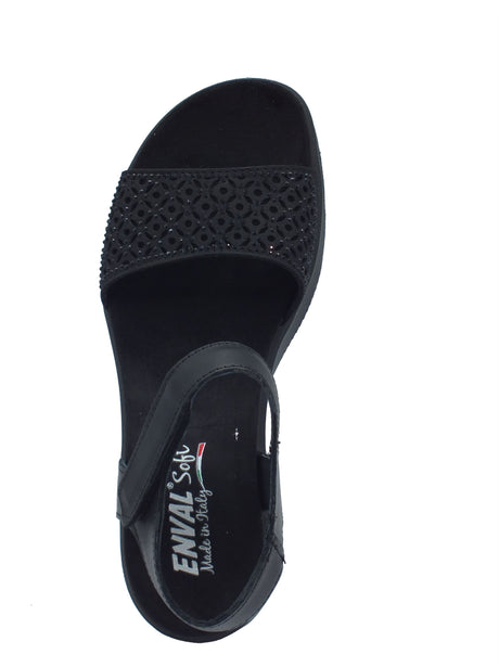 ENVAL Soft ENVAL Soft Sandali zeppa alta Donna 1292800 Nappa Nero pelle nero Nero